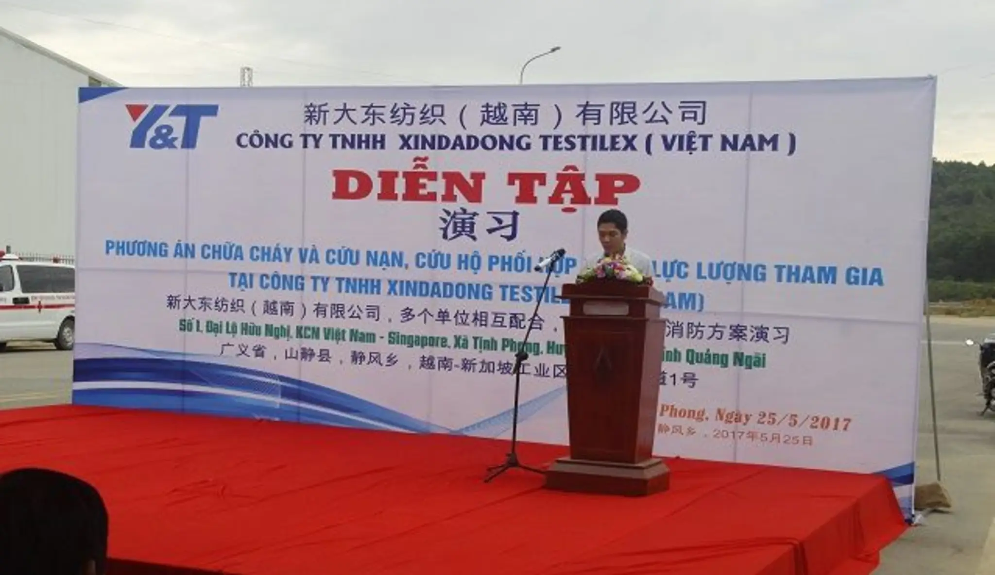 VSIP Quảng Ngãi tham gia diễn tập PCCC