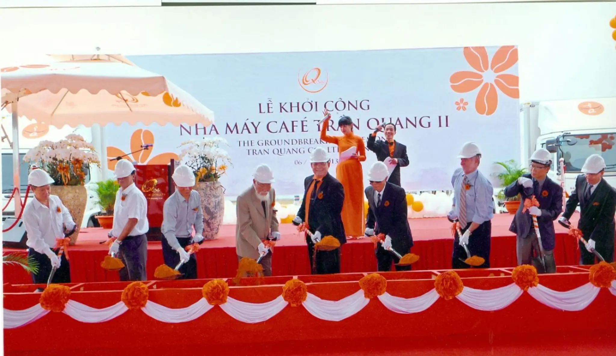 Lễ Khởi Công Nhà máy Cafe Trần Quang II