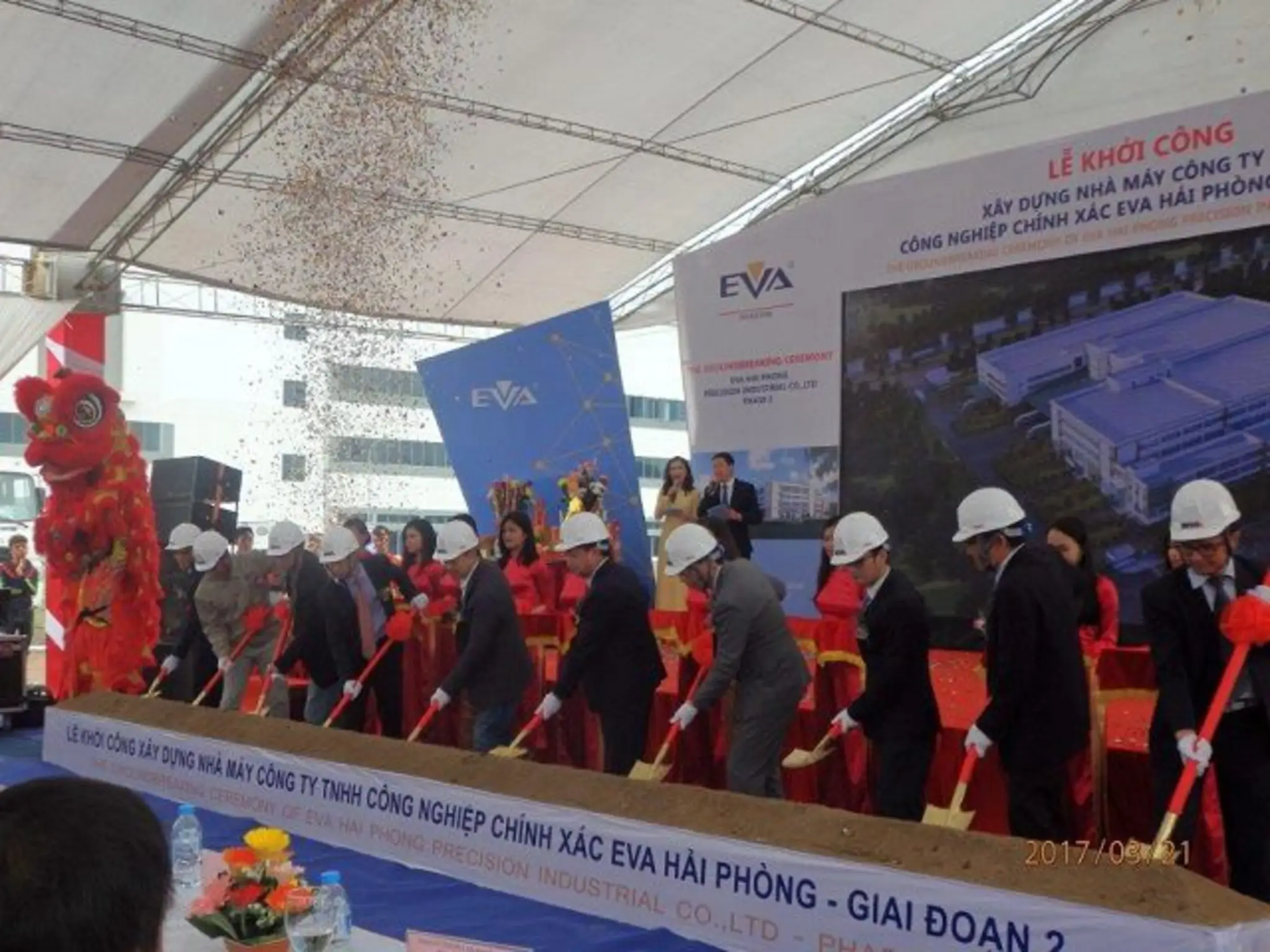 Lễ động thổ của Công ty TNHH công nghiệp chính xác EVA Hải Phòng giai đoạn 2