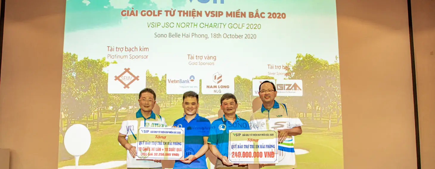 Giải golf từ thiện VSIP JSC quyên góp gần 400 triệu đồng