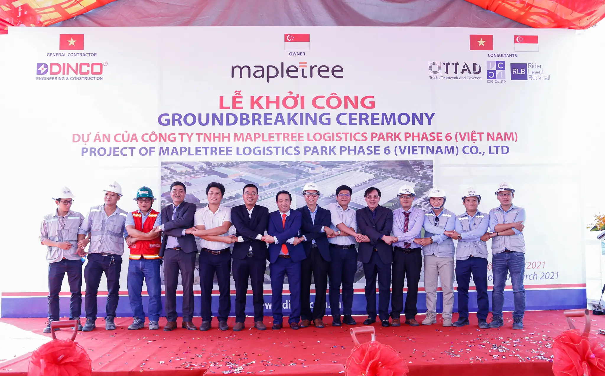 LỄ KHỞI CÔNG CÔNG TY TNHH MAPLETREE LOGISTIC PARK PHASE 6 (VIỆT NAM)