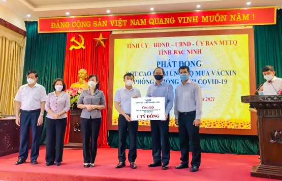 VSIP Bắc Ninh ủng hộ chính quyền địa phương đối phó với đợt dịch Covid-19