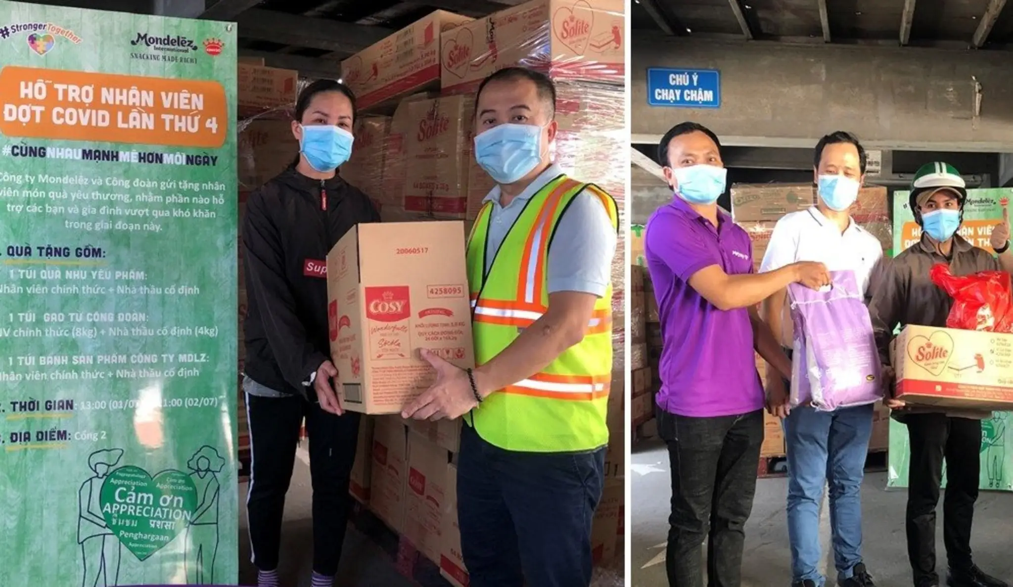 MONDELEZ KINH ĐÔ TRAO QUÀ HỖ TRỢ CNV VƯỢT ĐẠI DỊCH