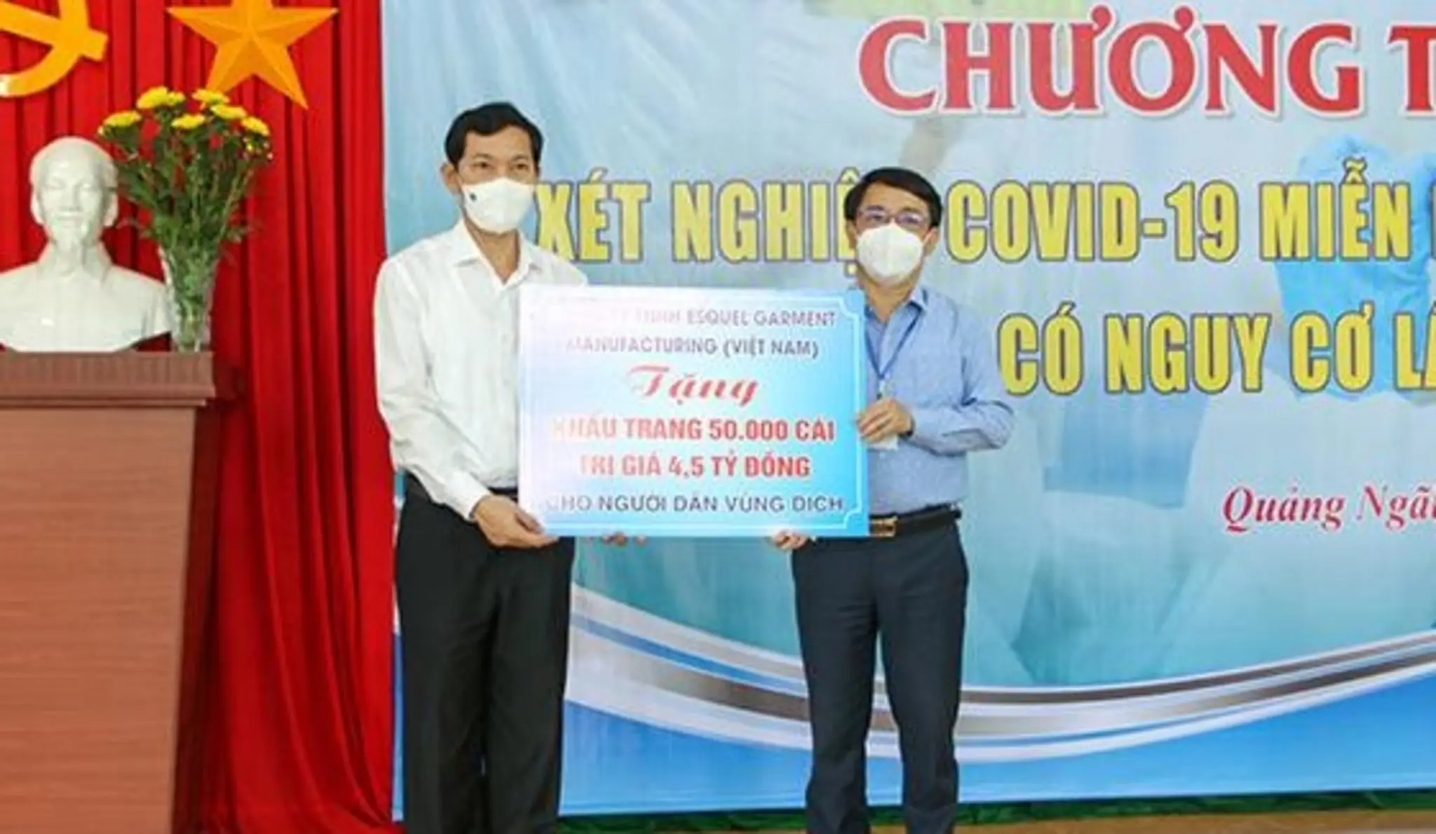 ESQUEL VN TẶNG HƠN 1 TRIỆU KHẨU TRANG KHÁNG KHUẨN THƯƠNG HIỆU DETERMINANT