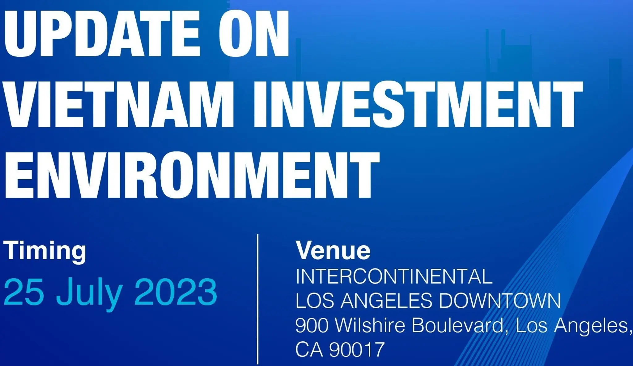 Thư mời tham dự Hội thảo: “Cập nhật Môi trường Đầu tư Việt Nam năm 2023”